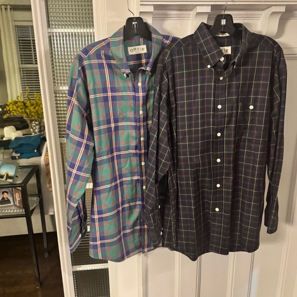 Orvis Men’s LOT OF 2 Long Sleeve Button Down Plaid Shirts Size Large - Picture 2 of 14